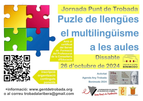 Convocada la Jornada ‘Puzle de llengües, el multilingüisme a les aules’