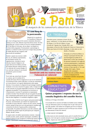Pam a Pam Febrer 2025 Magazín de les comunitats educatives de la Ribera